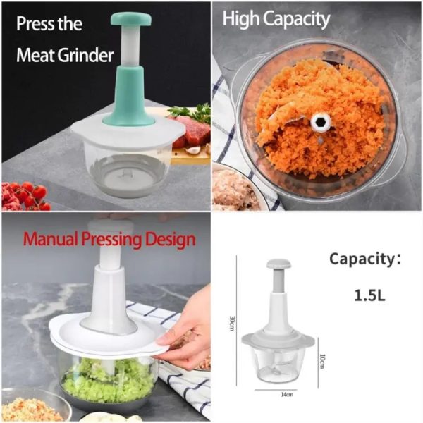 Multi-functional Vegetable Manual Hand Push Chopper