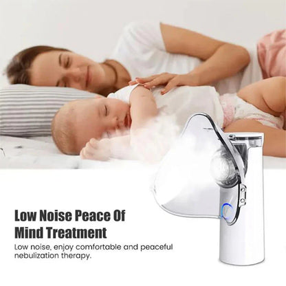 Portable Nebulizer Machine for Adults & Kids – Rechargeable, Compact & Silent Steam Inhaler for Asthma, Cough & Cold Relief – Travel-Friendly Mesh Nebulizer"